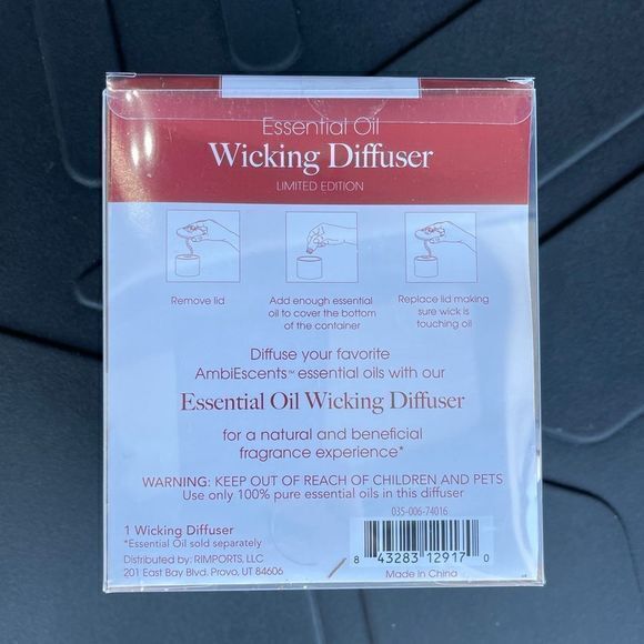 NWT AmbiEscents Essential‎ Oil Wicking Diffuser - Picture 3 of 4